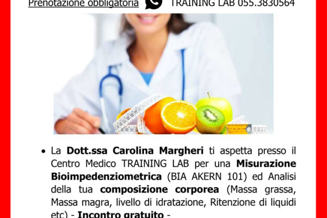 26-28/3/19: Giornata del Biologo Nutrizionista al Training Lab Firenze